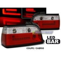 Red/White LED BAR Tail Lights for BMW 3 Series E36