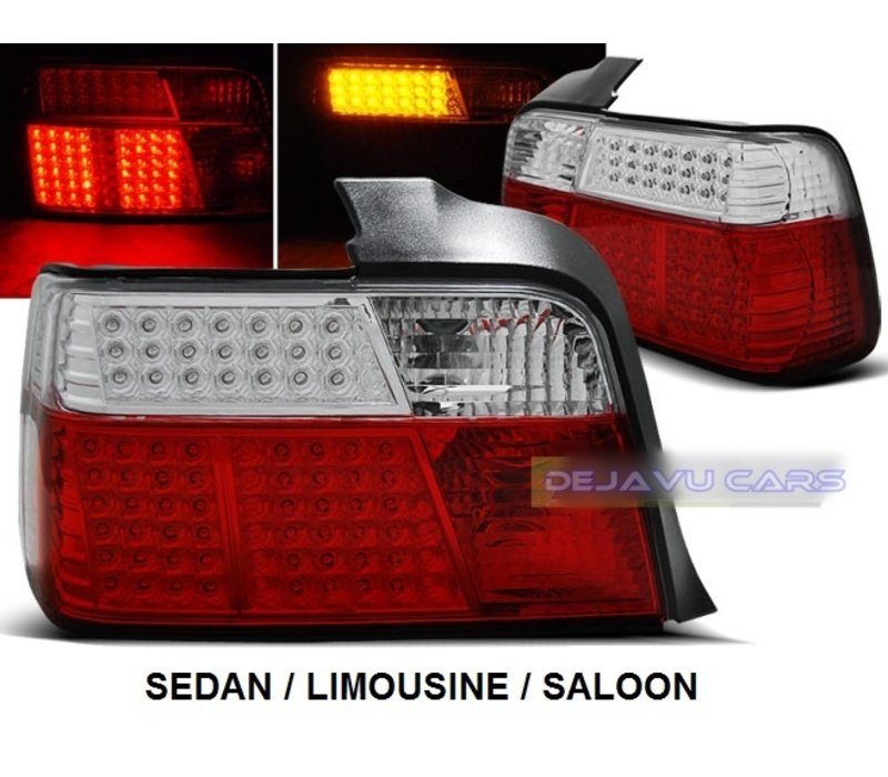Rood/Wit LED Achterlichten voor BMW 3 Serie E36