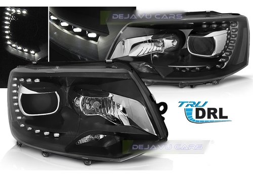 DEPO Bi Xenon Look LED Headlights for Volkswagen Transporter T5 - Black Edition