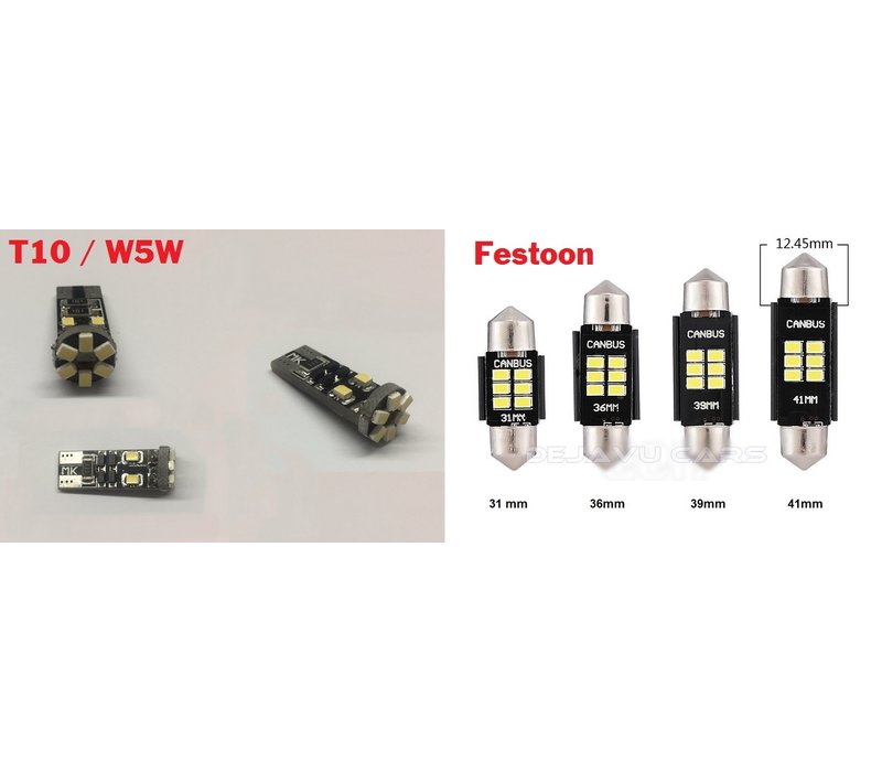 LED Interior Lights | T10/5W5 | Festoon 31mm 36mm 39mm 41mm
