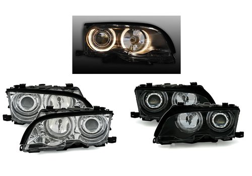 Eagle Eyes Xenon look Headlights with Angel Eyes for BMW 3 Series E46