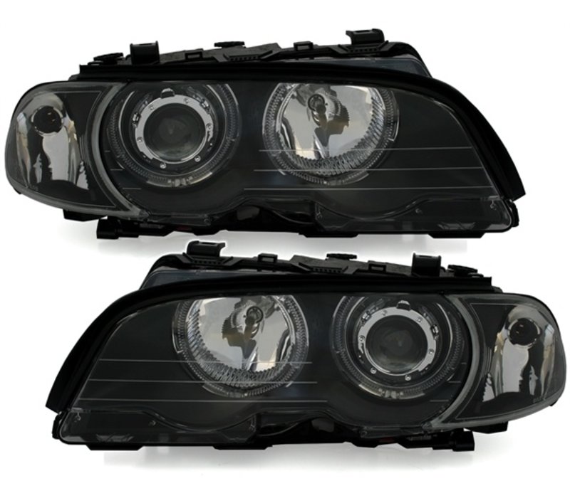 Xenon look Headlights with LED Angel Eyes for BMW 3 Series E46