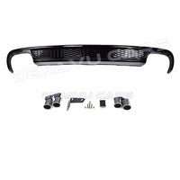 S line Look Diffuser Black Edition + Exhaust tail pipes for Audi A4 B8.5