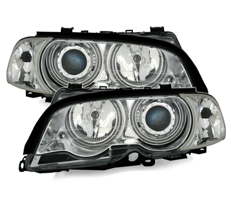 Xenon look Headlights with CCFL Angel Eyes for BMW 3 Series E46