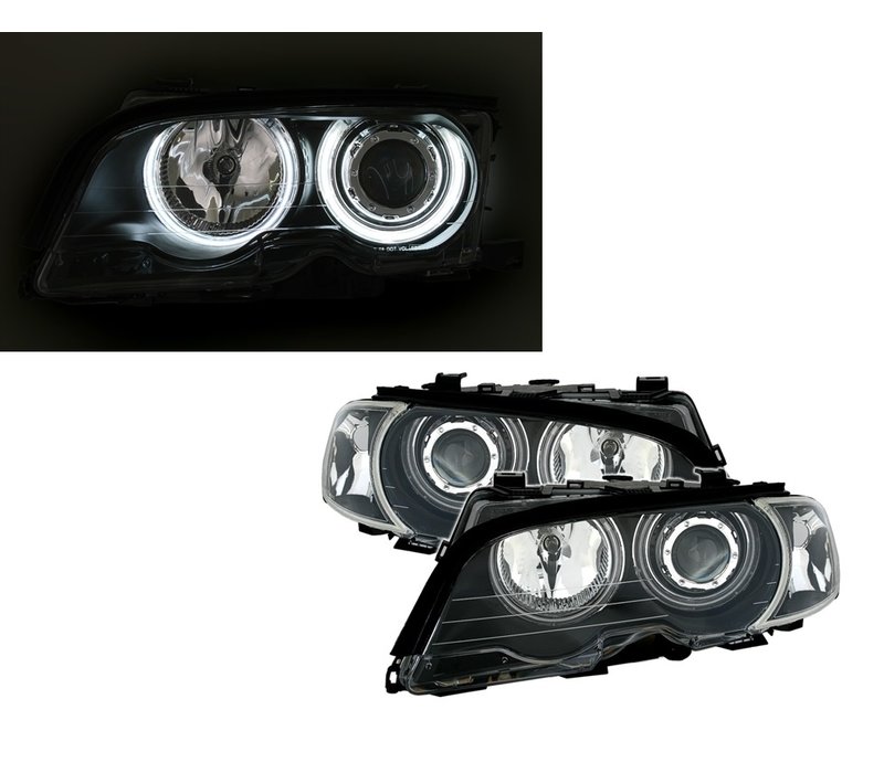 Xenon look Headlights with CCFL Angel Eyes for BMW 3 Series E46