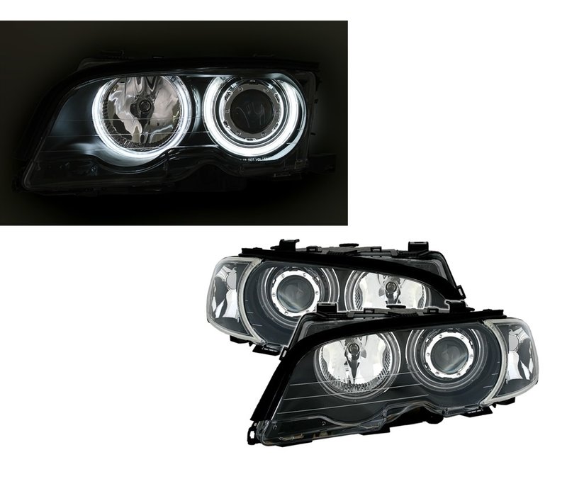 Xenon Look Koplampen met CCFL Angel Eyes voor BMW 3 Serie E46