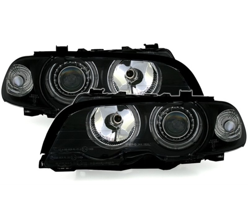 Xenon Look Koplampen met Angel Eyes voor BMW 3 Serie E46