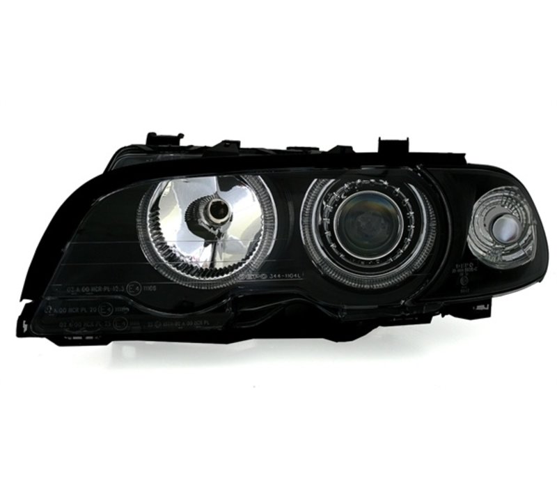 Xenon look Headlights with Angel Eyes for BMW 3 Series E46