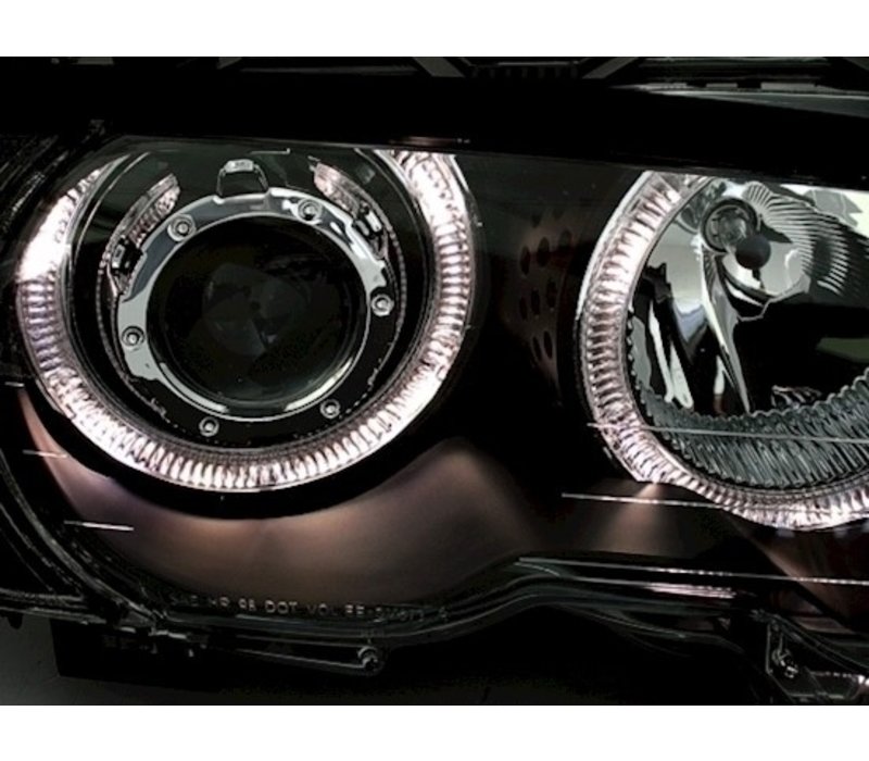 Xenon look Headlights with LED Angel Eyes for BMW 3 Series E46