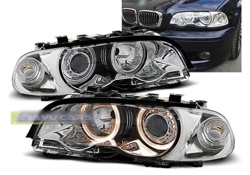 OEM Line ® Xenon look Scheinwerfer mit Angel Eyes für BMW 3 Serie E46