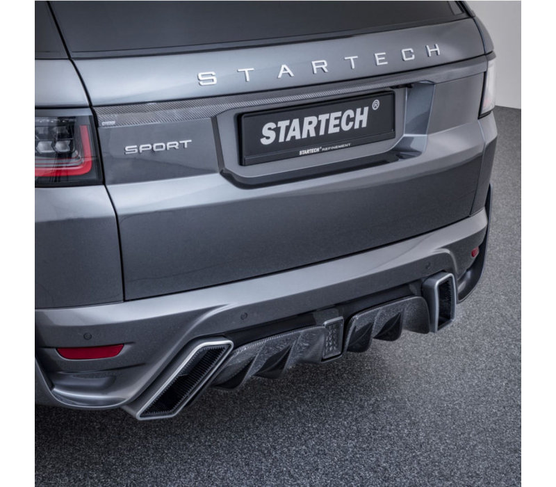 Achterbumper met Carbon diffuser voor Range Rover Sport 2018