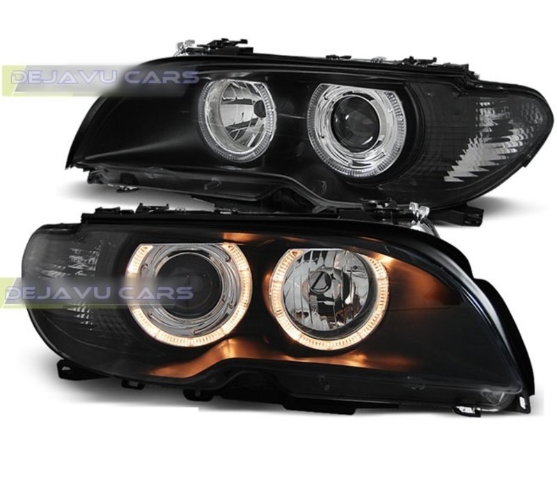 Xenon look Headlights with Angel Eyes for BMW 3 Series E46 