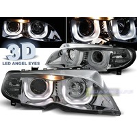 Xenon look Headlights with 3D LED Angel Eyes for BMW 3 Series E46