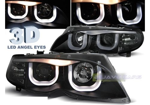 Sonar Xenon look Headlights with 3D LED Angel Eyes for BMW 3 Series E46