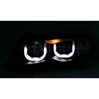 Xenon look Scheinwerfer mit 3D LED Angel Eyes für BMW 3 Serie E46