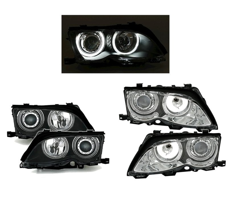 Xenon look Headlights with CCFL Angel Eyes for BMW 3 Series E46