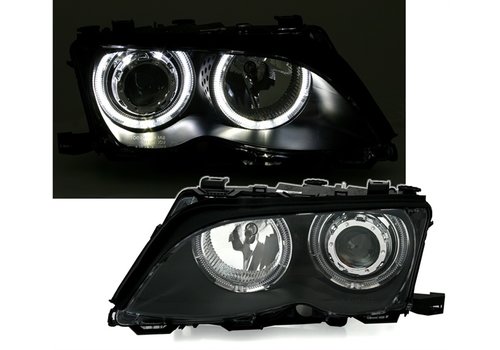 Eagle Eyes Xenon look Headlights with LED Angel Eyes for BMW 3 Series E46