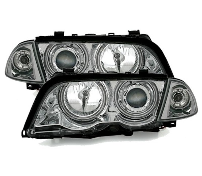 Xenon look Headlights with CCFL Angel Eyes for BMW 3 Series E46