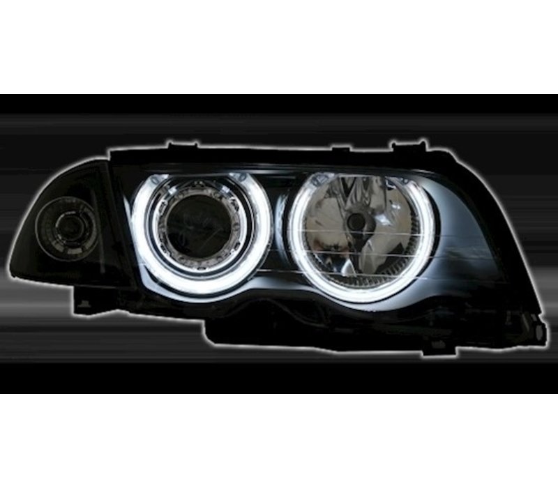 Xenon look Scheinwerfer mit CCFL Angel Eyes für BMW 3 Serie E46