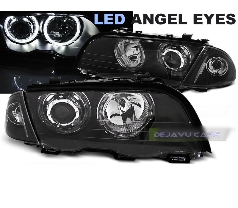 Xenon look Scheinwerfer mit LED Angel Eyes für BMW 3 Serie E46