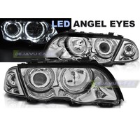 Xenon look Scheinwerfer mit LED Angel Eyes für BMW 3 Serie E46