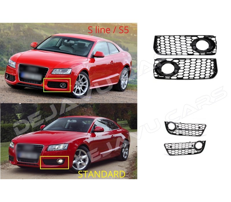 RS Look Fog Light Grilles for Audi A5 / S5 / S line