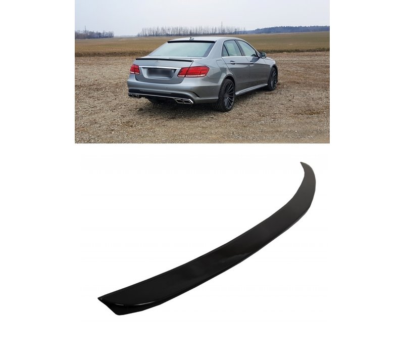 Glossy black E63 AMG Look Tailgate spoiler lip for Mercedes Benz E-Class W212