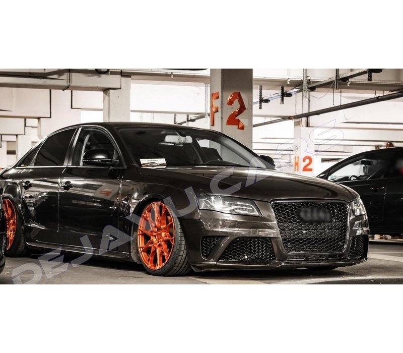 RS4 Look Front Grill Black voor Audi A4 B8 / S line / S4