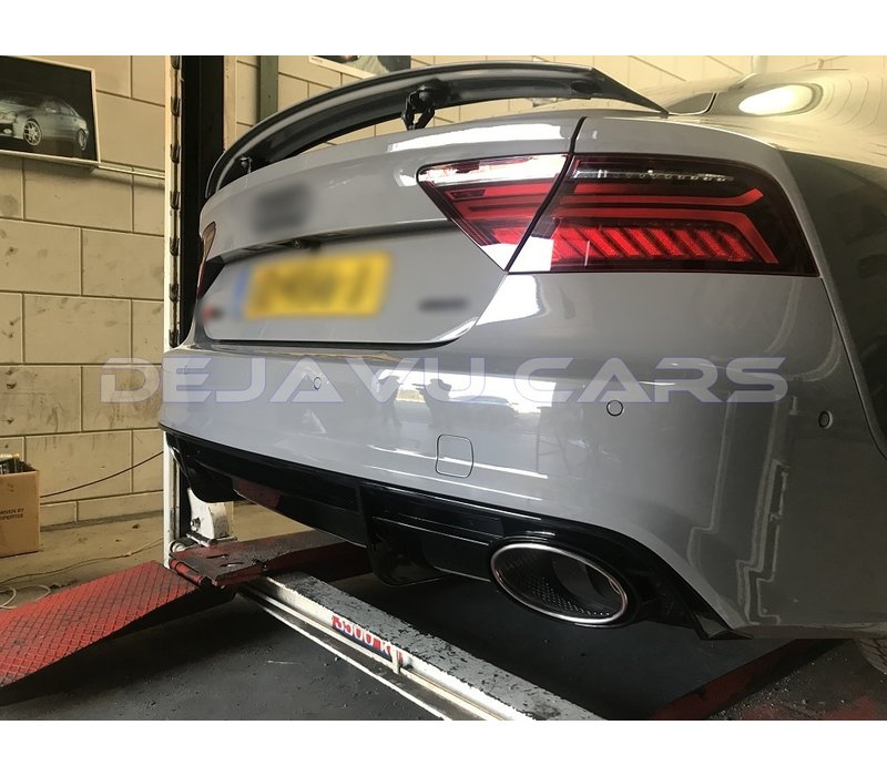 RS7 Look Diffuser + Uitlaat sierstukken voor Audi A7 4G S line / S7