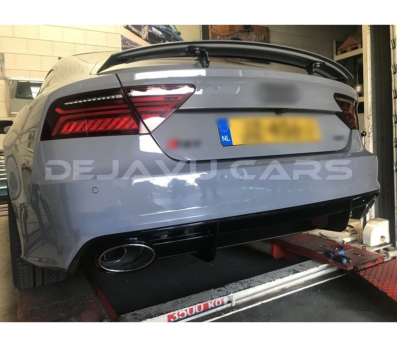 RS7 Look Diffuser + Uitlaat pijpen voor Audi A7 4G S line/S7