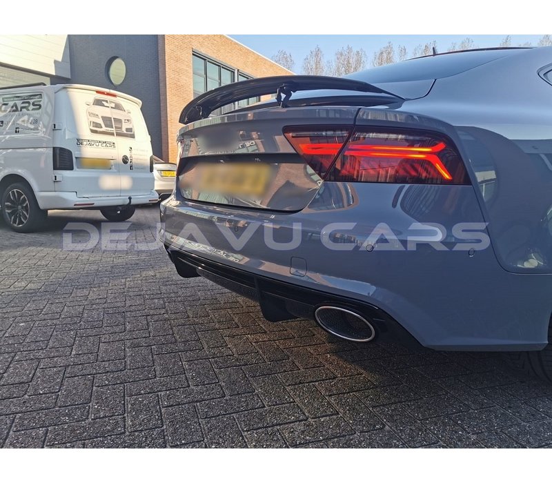 RS7 Look Diffuser + Uitlaat sierstukken voor Audi A7 4G S line / S7