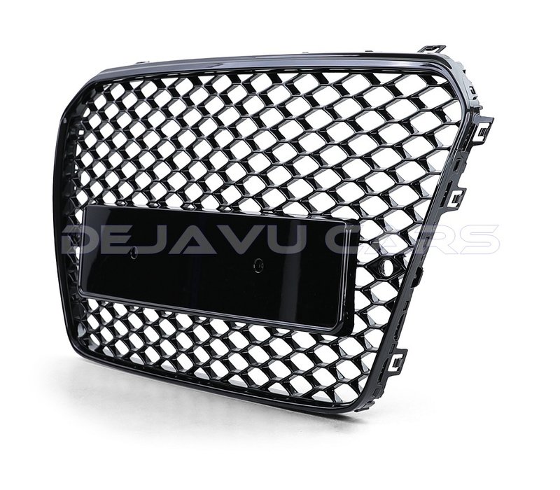 RS6 Look Front Grill Black Edition  voor Audi A6 C7 4G