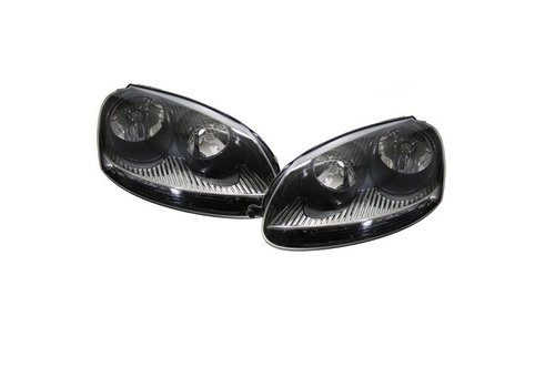 DEPO GTI Look Headlights Black for Volkswagen Golf 5 & Jetta 3