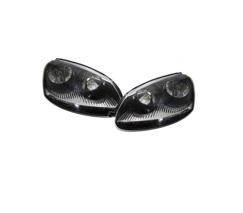 GTI Look Koplampen Zwart voor Volkswagen Golf 5 & Jetta 3