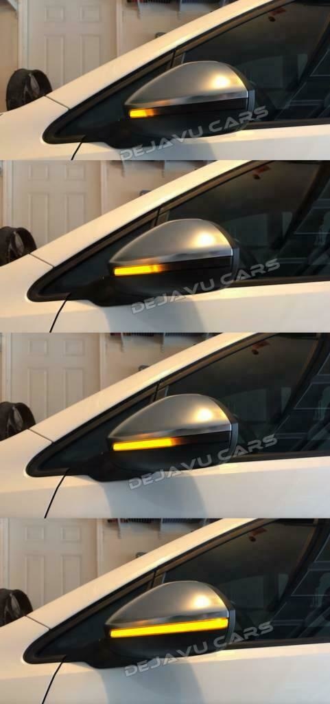 2Pcs Auto Seite Rückspiegel Kappen Mit LED Dynamische Blinker Licht Blinker  Für VW GOLF 7 MK
