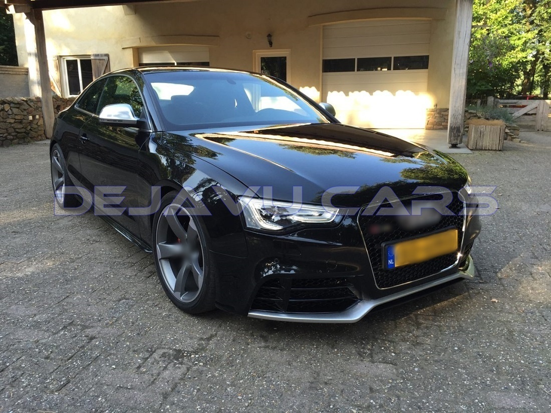 RS5 Look Kühlergrill Black/Chrome Edition für Audi A5 B8 