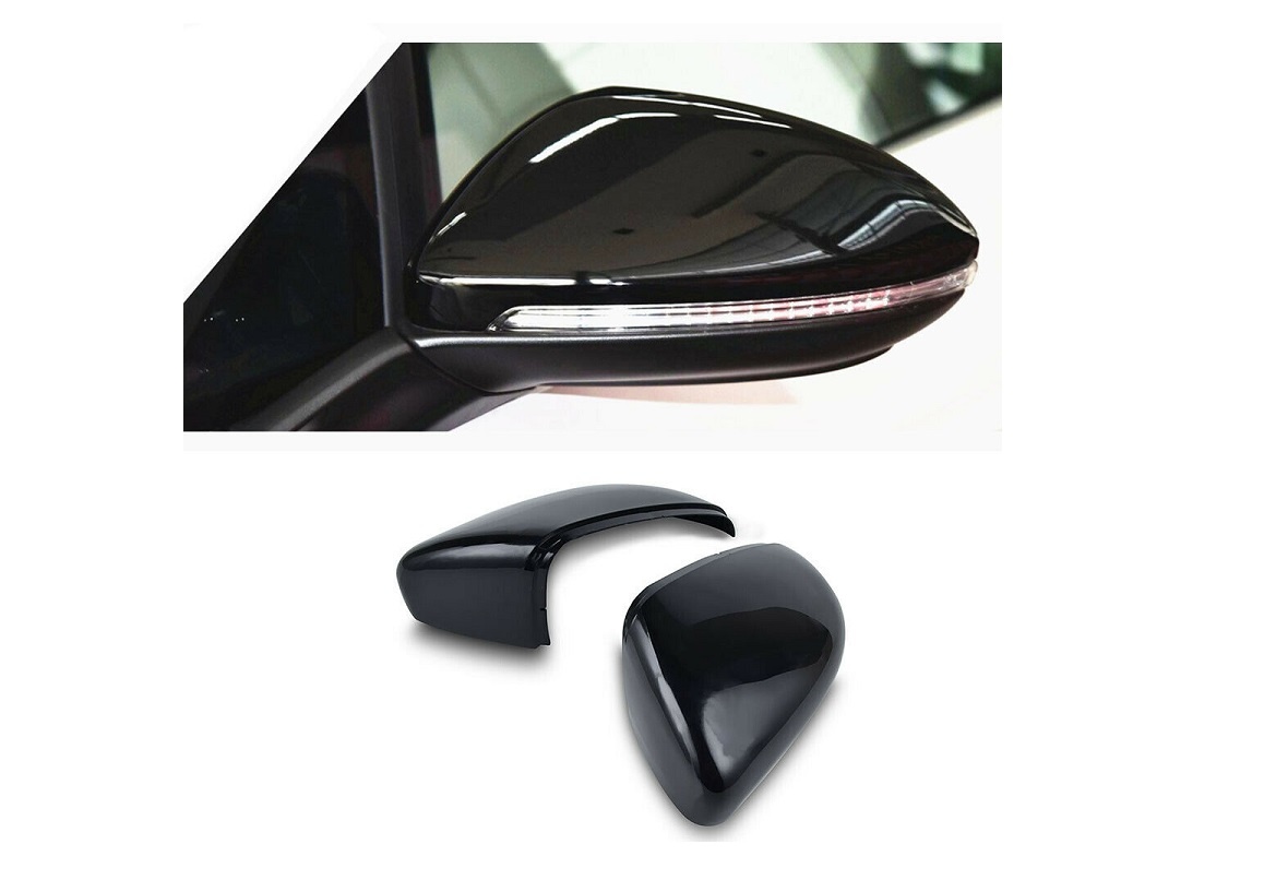 Glänzend schwarze spiegelkappen für Volkswagen Golf 7 - WWW