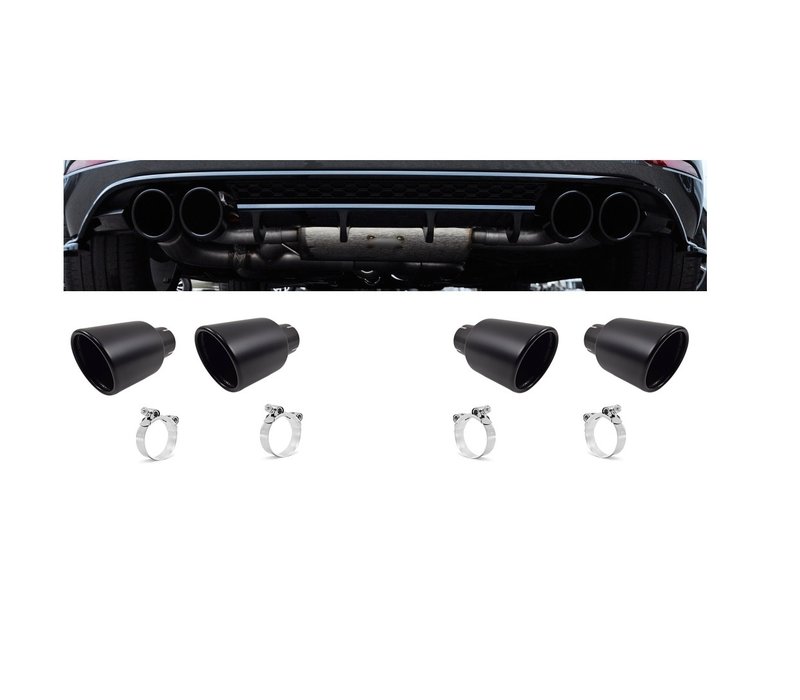 Black Exhaust tips for Volkswagen Golf 7 R