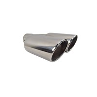 Universal Sport Look Duplex Exhaust tips Solid Oval