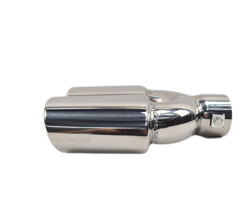 Universal Sport Look Duplex Exhaust tips Solid Oval