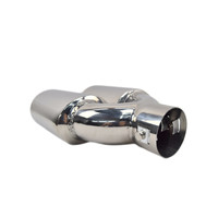 Universal Sport Look Duplex Exhaust tips Solid Oval