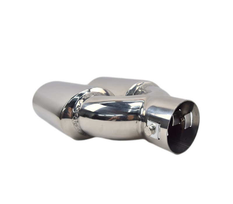 Universal Sport Look Duplex Exhaust tips Solid Oval