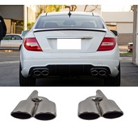 C63 AMG Look Exhaust Tail pipes set for Mercedes Benz C-Class W204