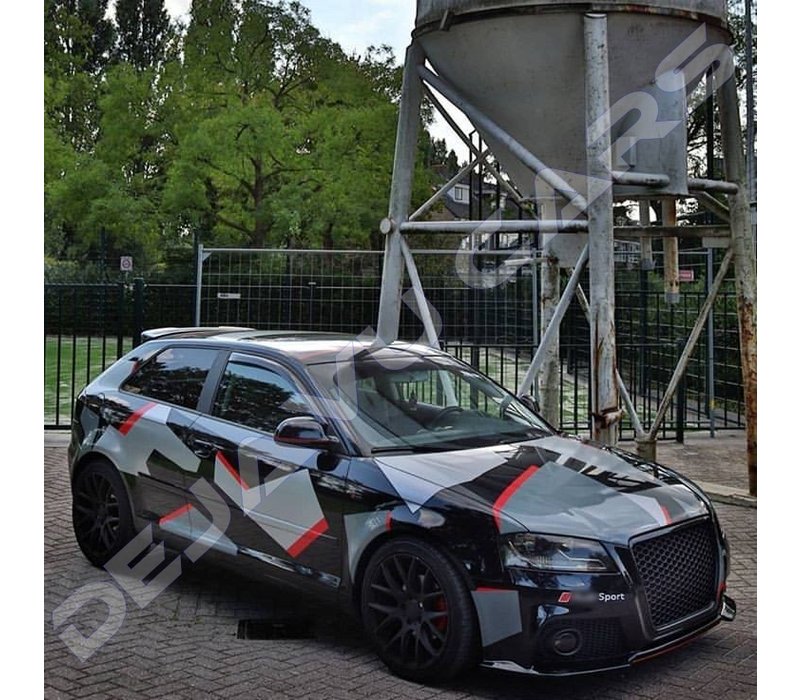 RS3  Look Front Grill High-gloss Black Edition for Audi A3 8P Facelift