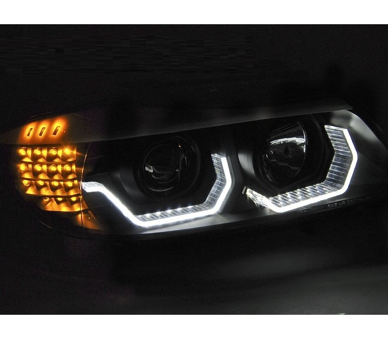 SW-DRLtube Angel Eye Xenon Scheinwerfer für 3er BMW E90 E91 LCI 09-13 High  U-LED-DRL Black ohne AFS - tuning online kaufen