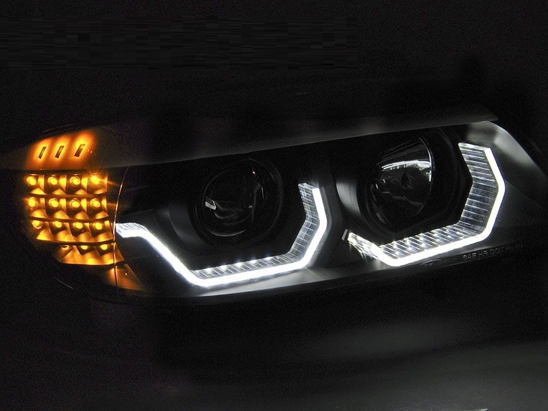 Xenon look Scheinwerfer mit LED Angel Eyes für BMW 3 Serie E90 / E91 