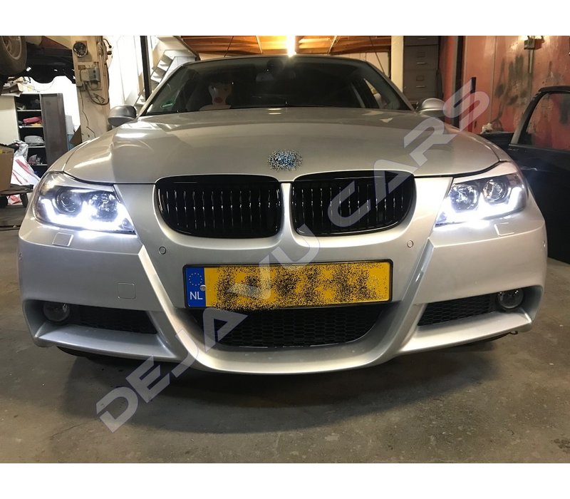 Xenon look Headlights with 3D LED Angel Eyes for BMW 3 Series E90 / E91