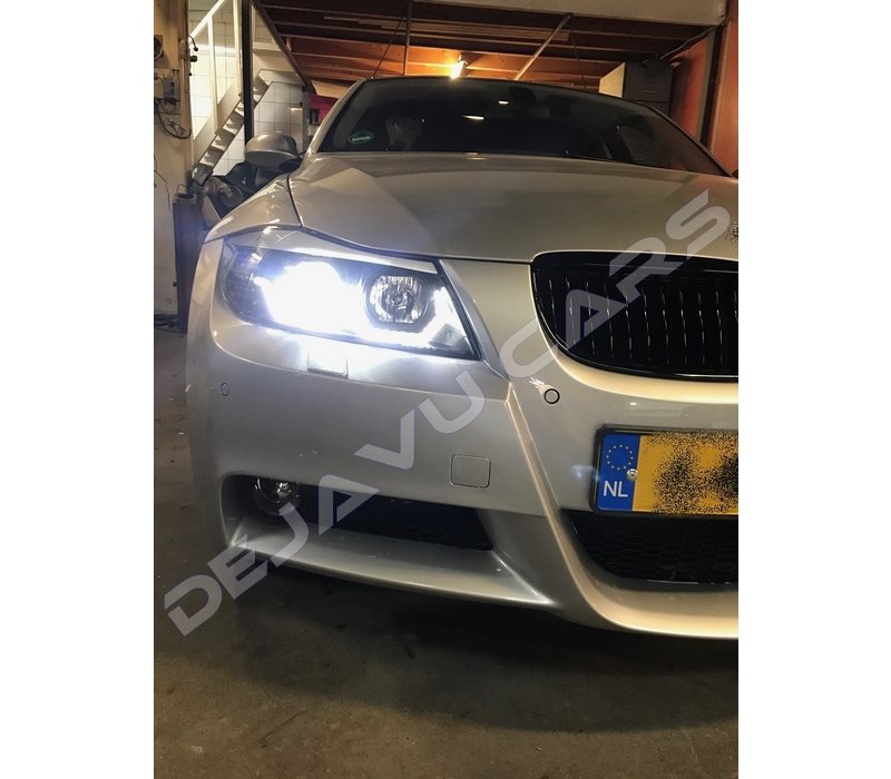 Xenon look Headlights with 3D LED Angel Eyes for BMW 3 Series E90 / E91