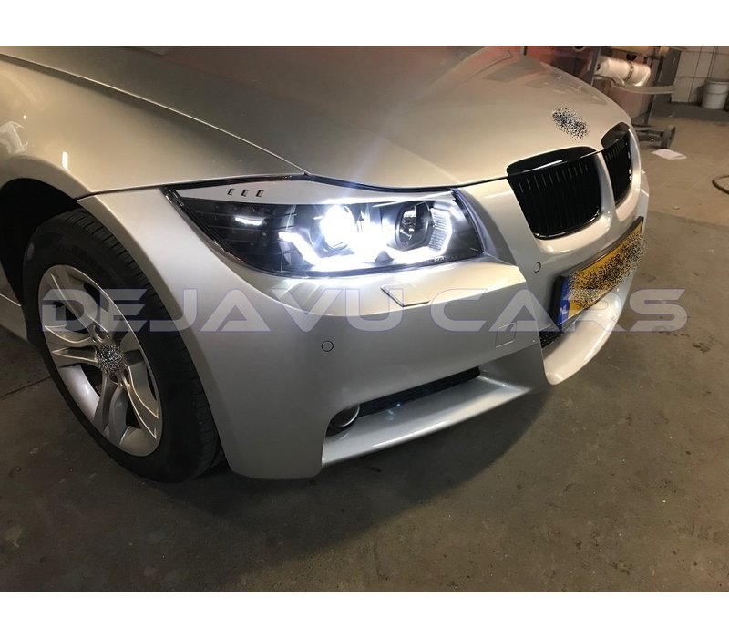Xenon look Scheinwerfer mit 3D LED Angel Eyes für BMW 3 Serie E90 / E91