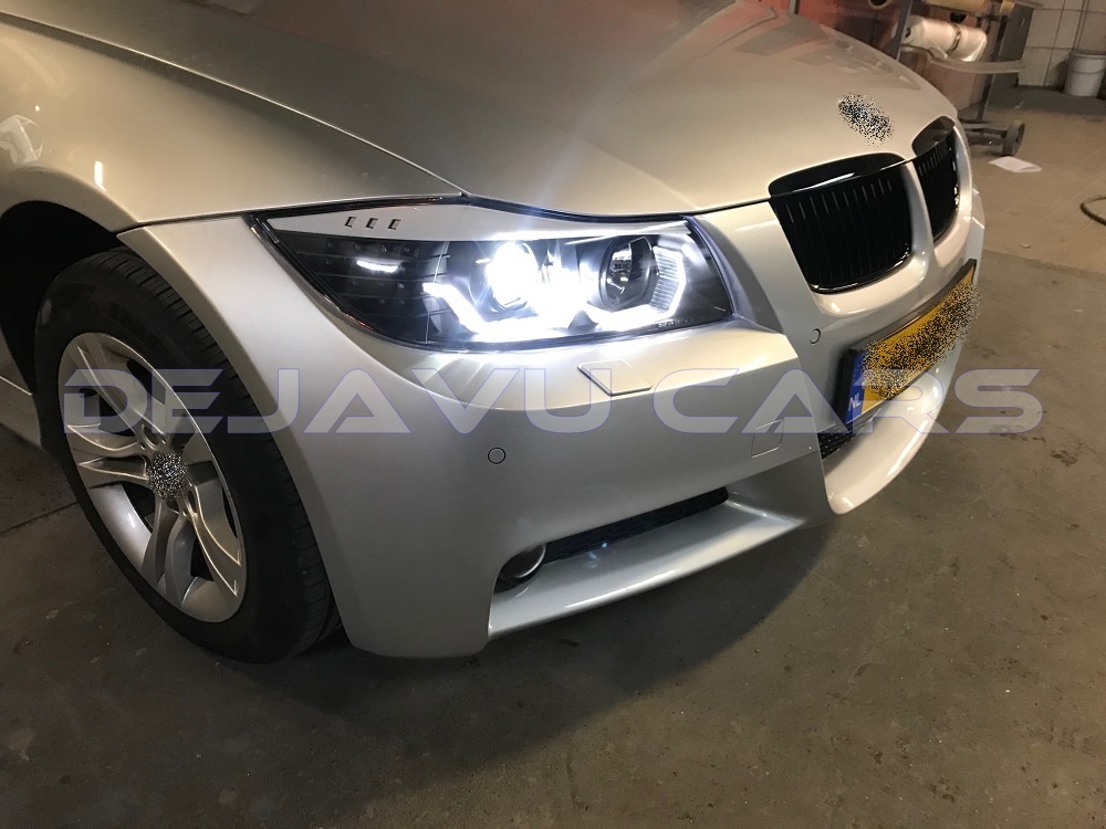 Für BMW E90 E91 Touring 2x LED Standlicht Scheinwerfer Angel Eyes Ringe Licht DE 